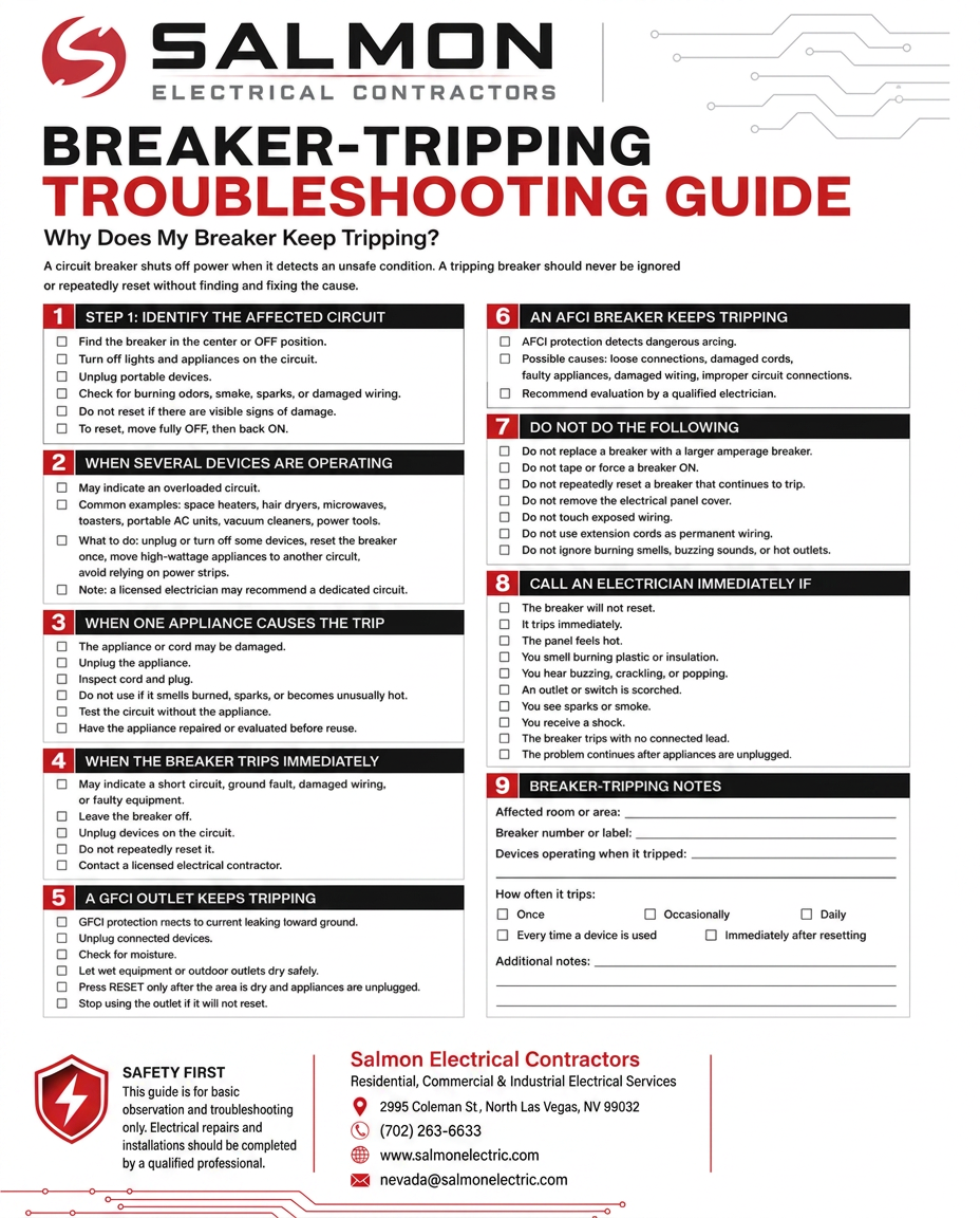 Preview of the Salmon Electrical breaker-tripping troubleshooting guide